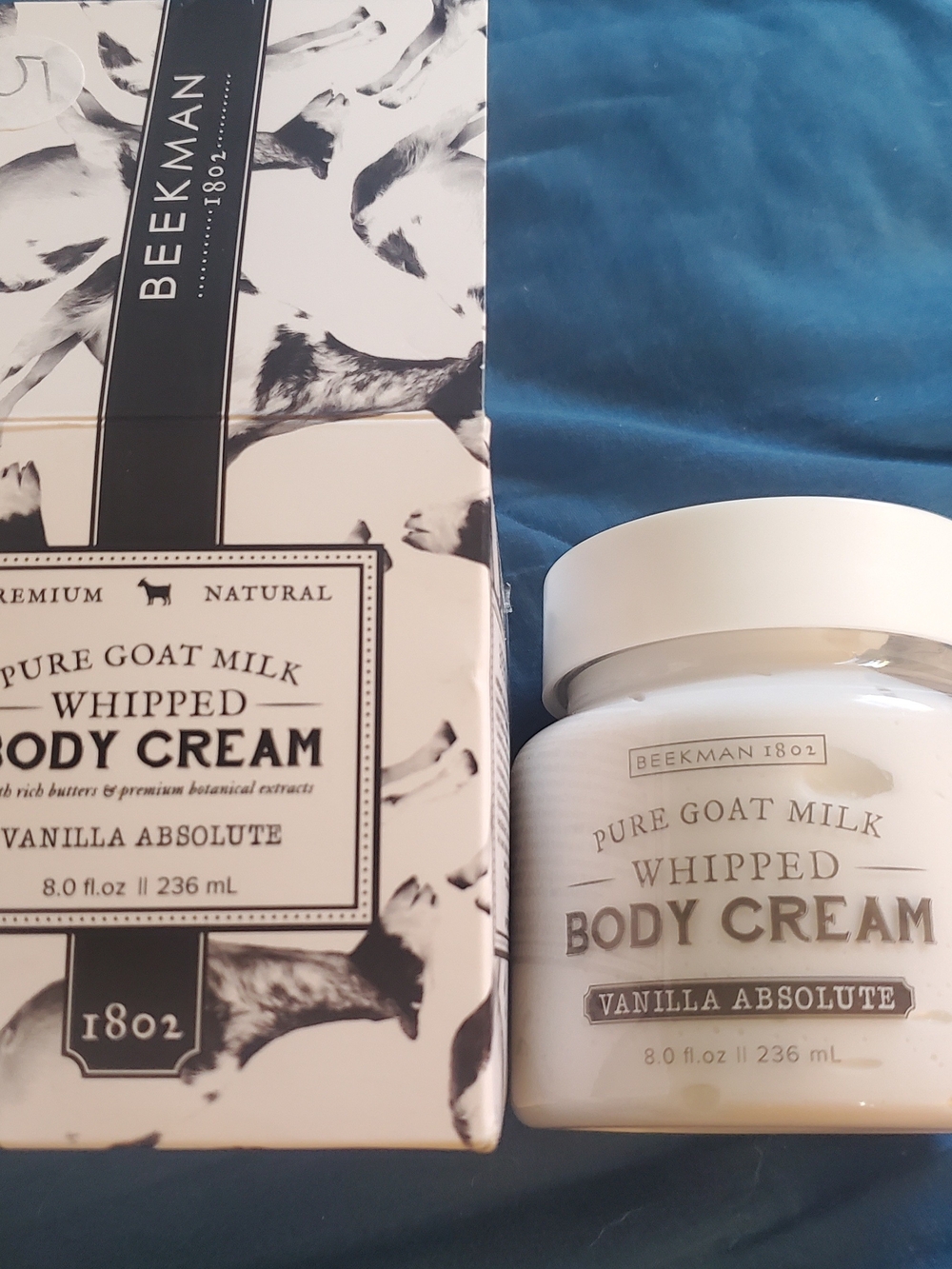 Beekman 1802 Whipped Body Cream in White and Black Packaging